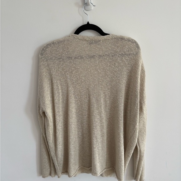 Zara Knit Beige Button-Up Women's Cardigan - Picture 2 of 3